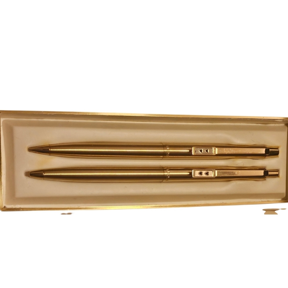 1960s Rare Vintage Papers Mate Gold Plated Pen Pencil Set - Picture 2 of 6